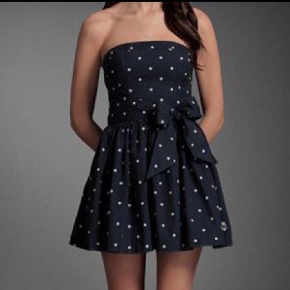 NWT Abercrombie & Fitch Polka Dot Strapless Dress